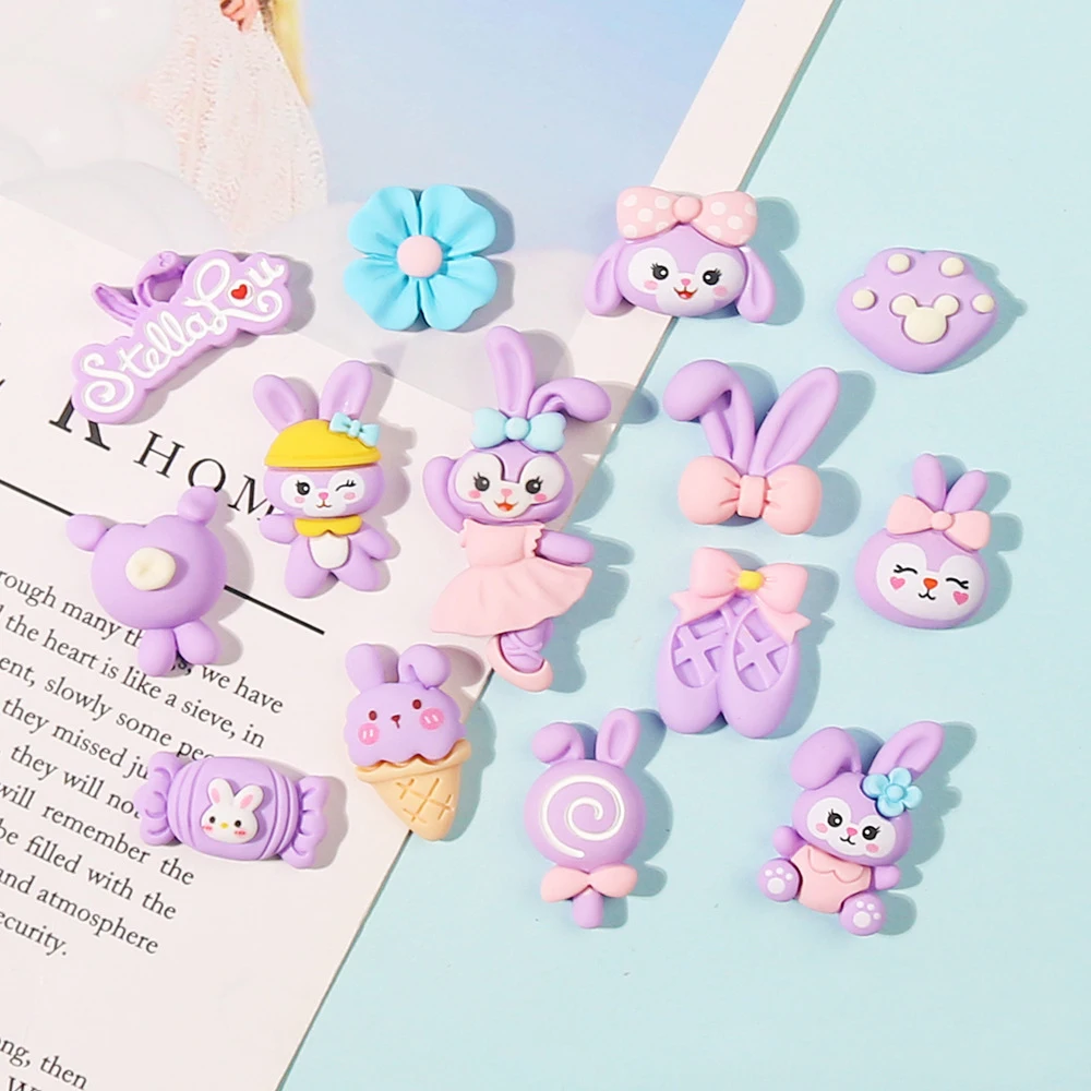 Slime Resin Charms Cute Set Flatback Mixed Assorted Kawaii Cartoon Embellishments Supplies for DIY Crafts Hair Clip Decorations