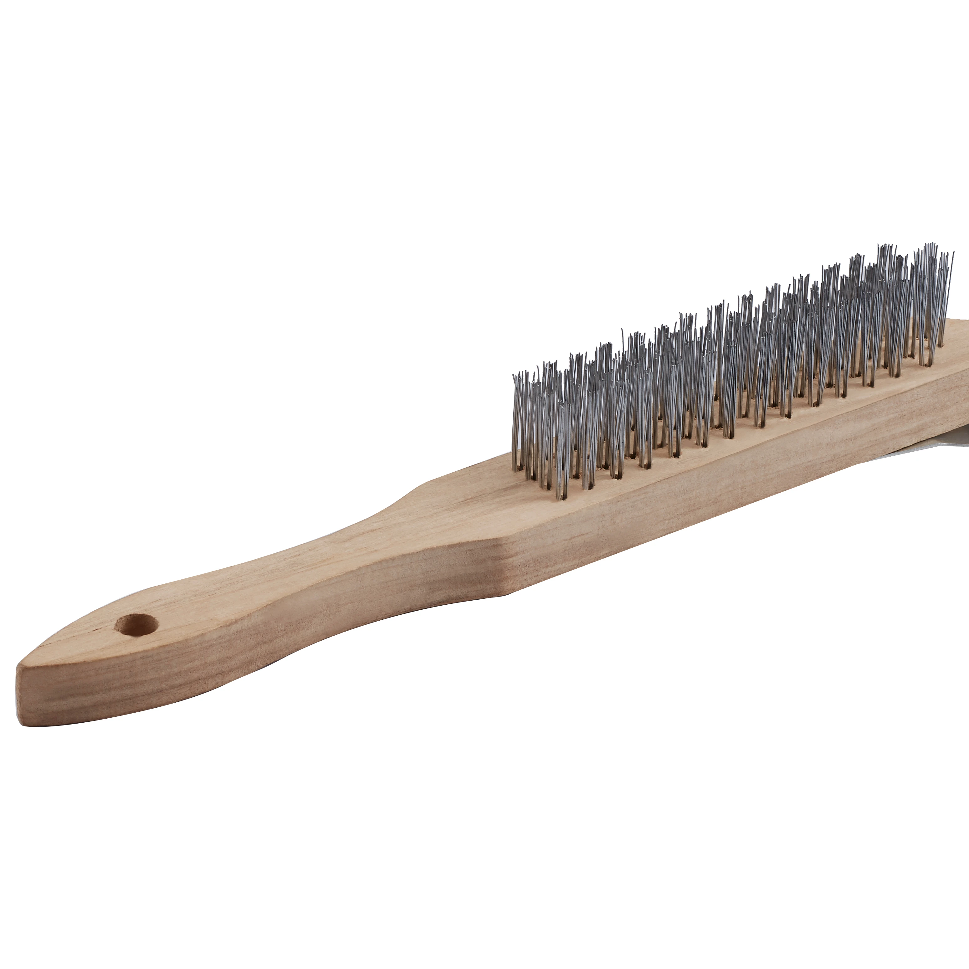 Factory direct wholesale high quality high temperature resistant long Brass brush steel wire brush wooden handle for polishing
