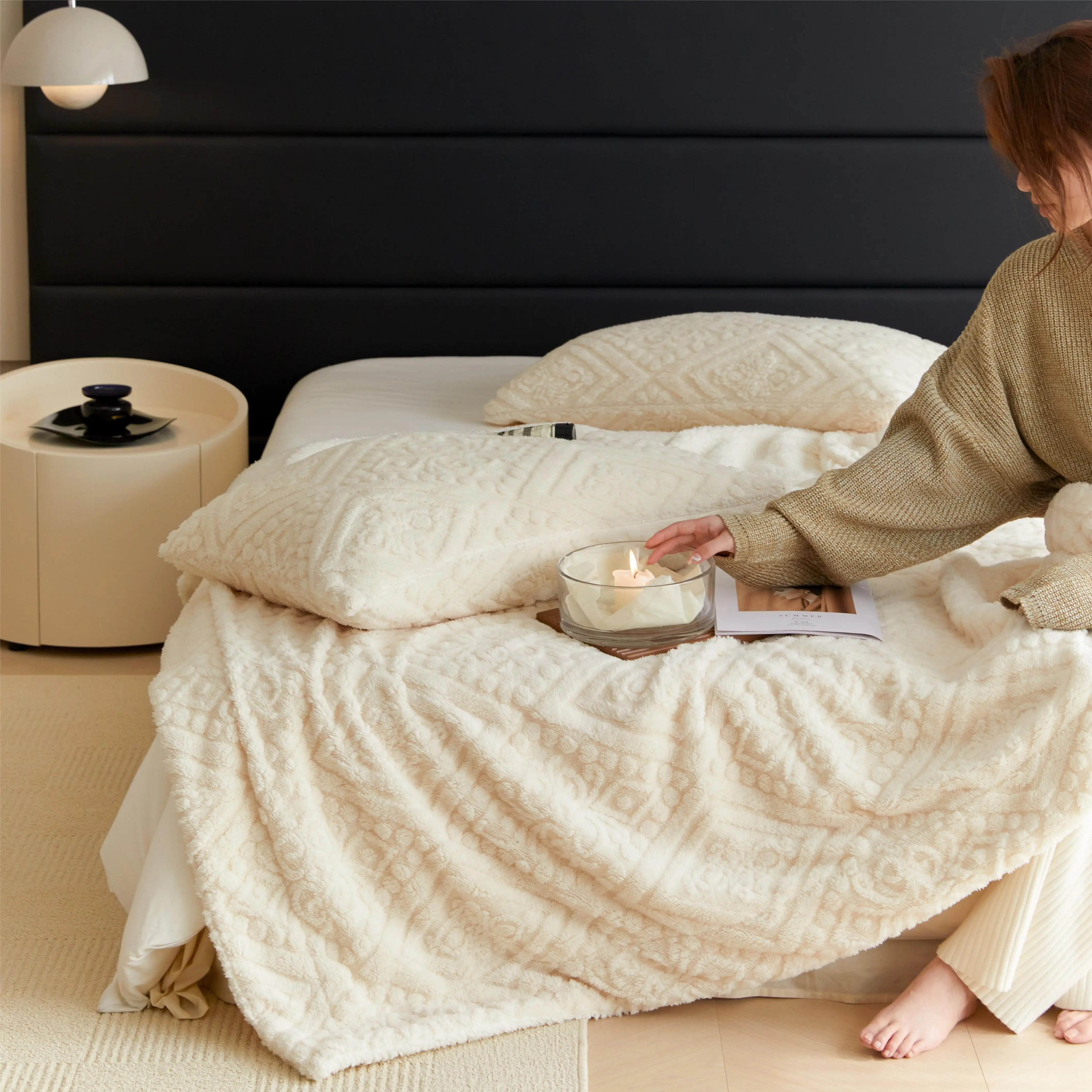 Warm Touch Cozy Winter Travel Velvet Fleece Plush Flannel Blanket