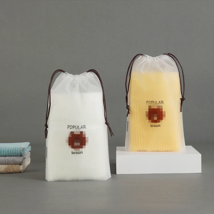 Custom Printed Moistureproof Waterproof Multifunction Plastic Drawstring Backpack Packaging Bag Gift Bags