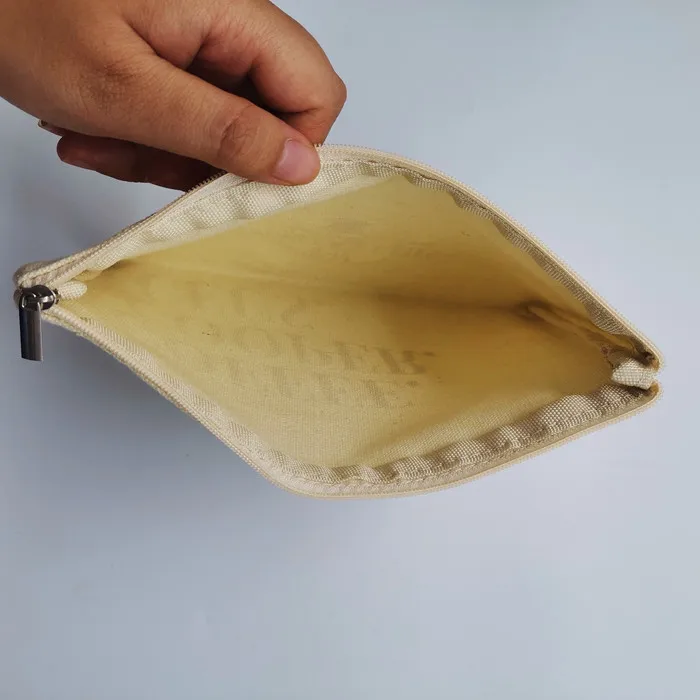 Canvas Toiletries Tote Bag Woman Makeup Fashion cosmetic Pouch Custom With LOGO