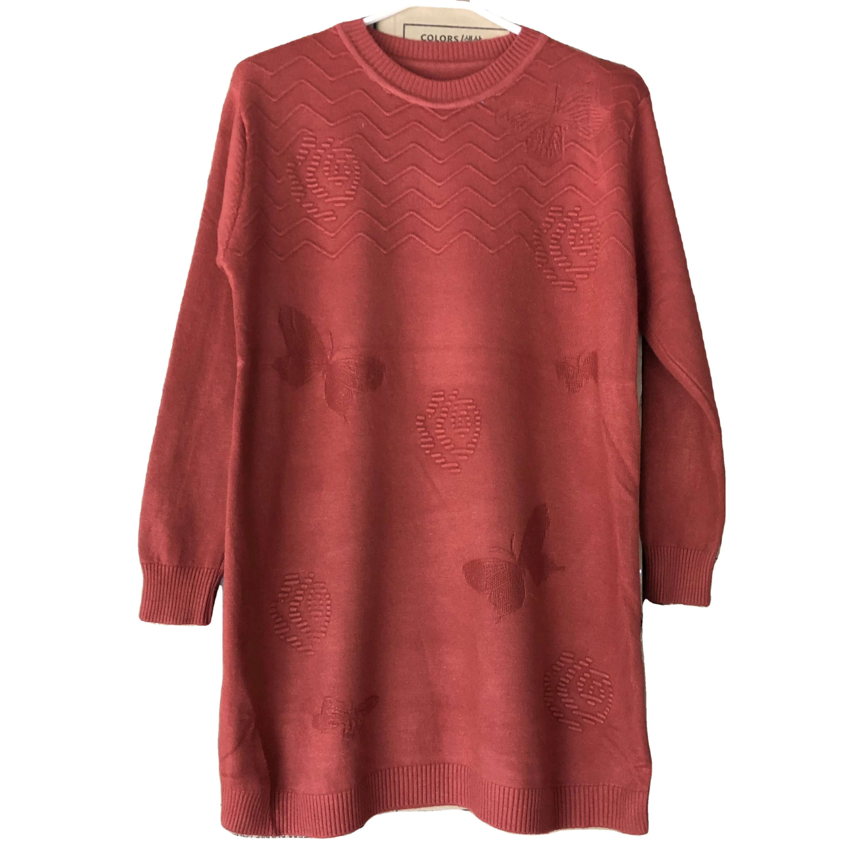 
Korean Clothes Women New Simple Butterfly Shape Fashion Sweater Pullover Korean Loose Large Size Long Casual Sweater Pullover 