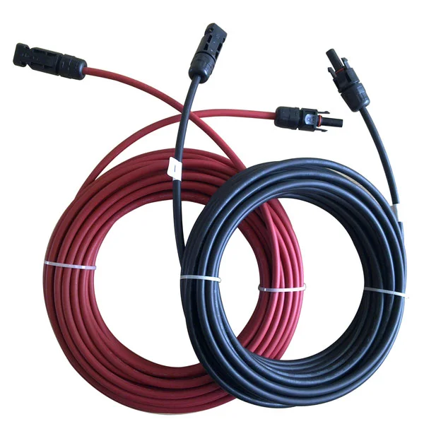 Red Black Copper Solar Panel Energy System PV Cable For Roof And Ground Mounting Construction 4mm 6mm Square