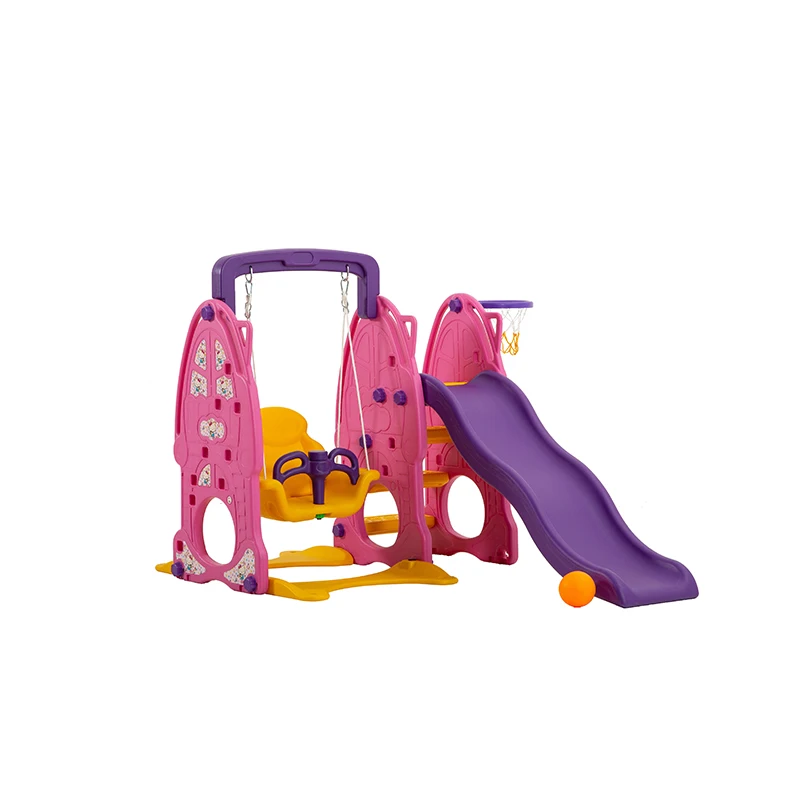 Children new style indoor playground baby hot sell multifunctional toys kids cheap colorful plastic swing slide
