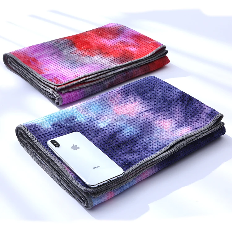 
Custom Logo Anti Not-Slip Tie Dye Organic Microfiber Hot Yoga Towel 