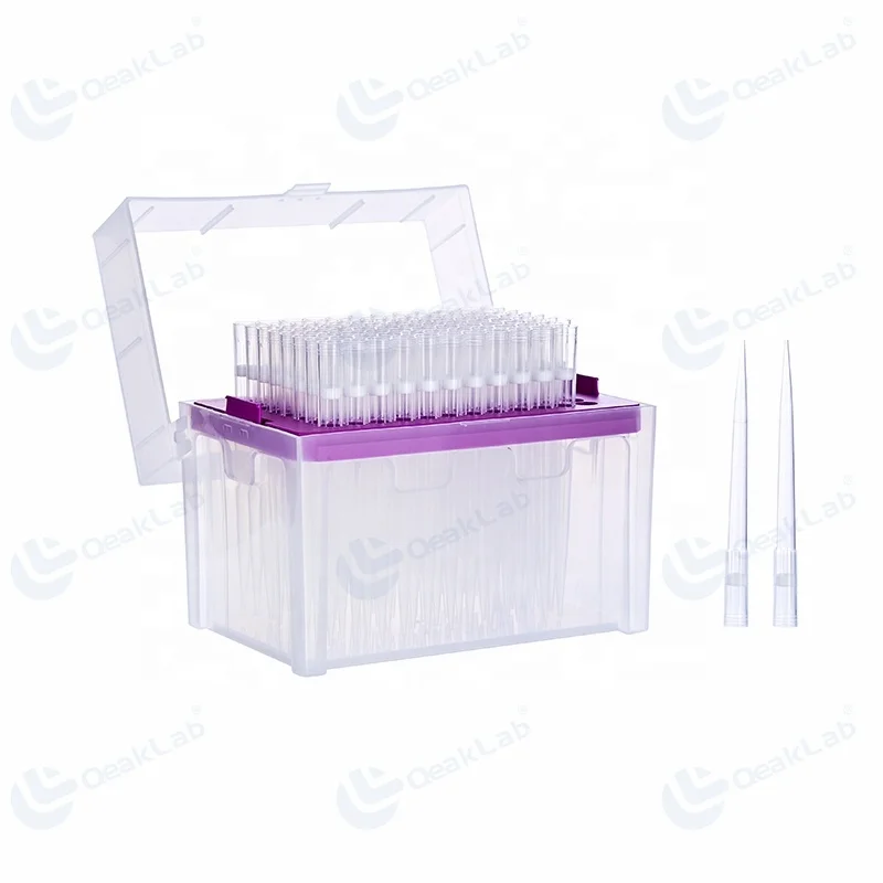 hot sale Transparent 300ul Pipet Tip Box Packing polypropylene PP Material
