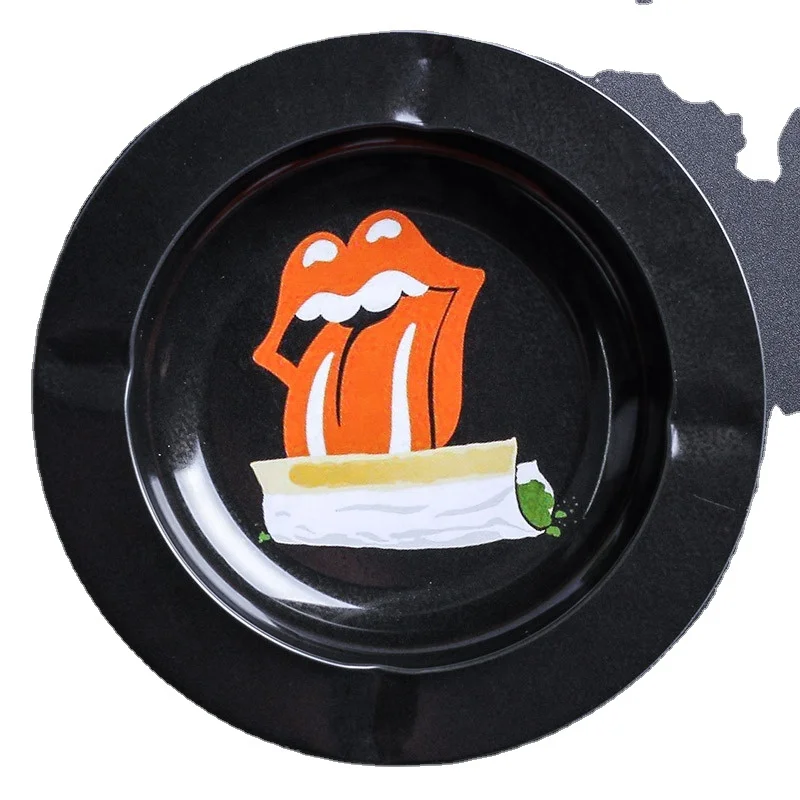 
Hot selling 138mm mini round tobacco ashtray weed herb rolling tray 