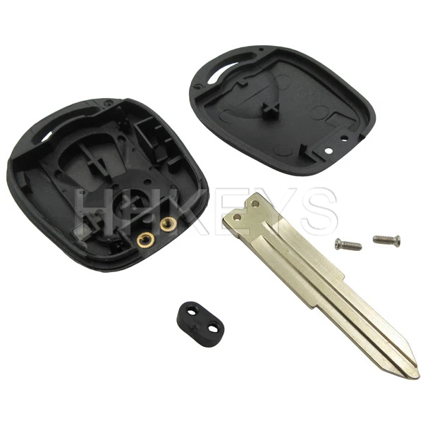 Replacement 2 Buttons Remote Key Fob Shell for Ssangyong Actyon Kyron Rexton Uncut Blade Car Key Case Cover