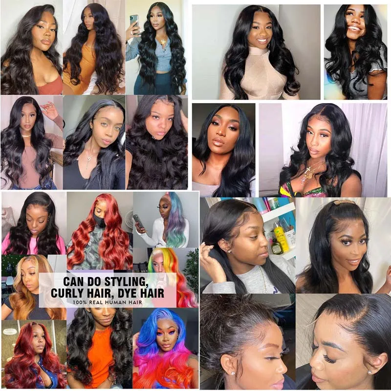 Bs Good Quality Human Hair Lace Front Wig 100Natural Cheap Glueless Body Wave Human Hair Wigs