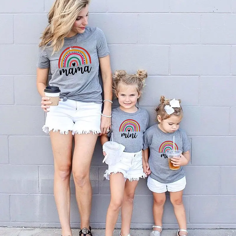 Custom Designs Mom and Me Clothing Short Sleeve T-Shirts Mommy Matching Outfit