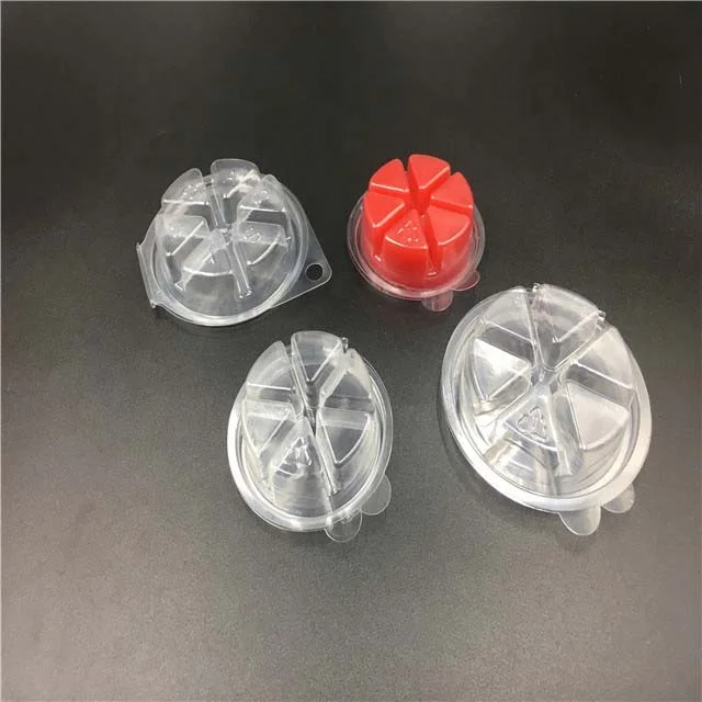 clear 6  cavity  heart shape  wax melt clamshell packaging