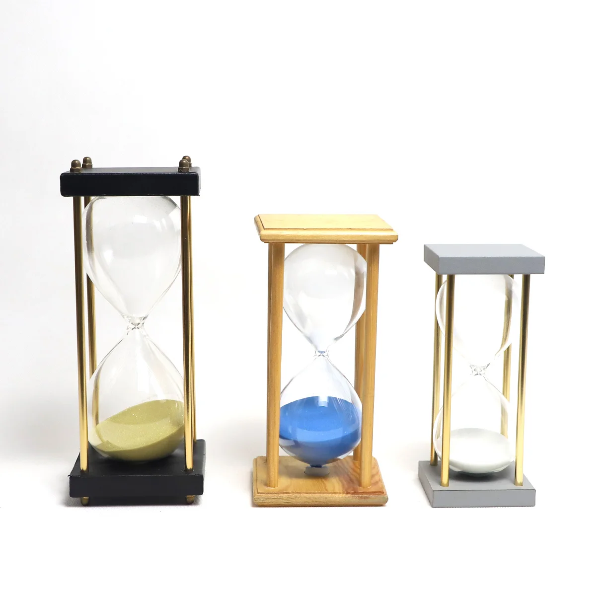 Unique Glass Gifts Crafts Novelty Wooden Frame Hourglass Sand Timer For Gift Sand Timer Hourglass