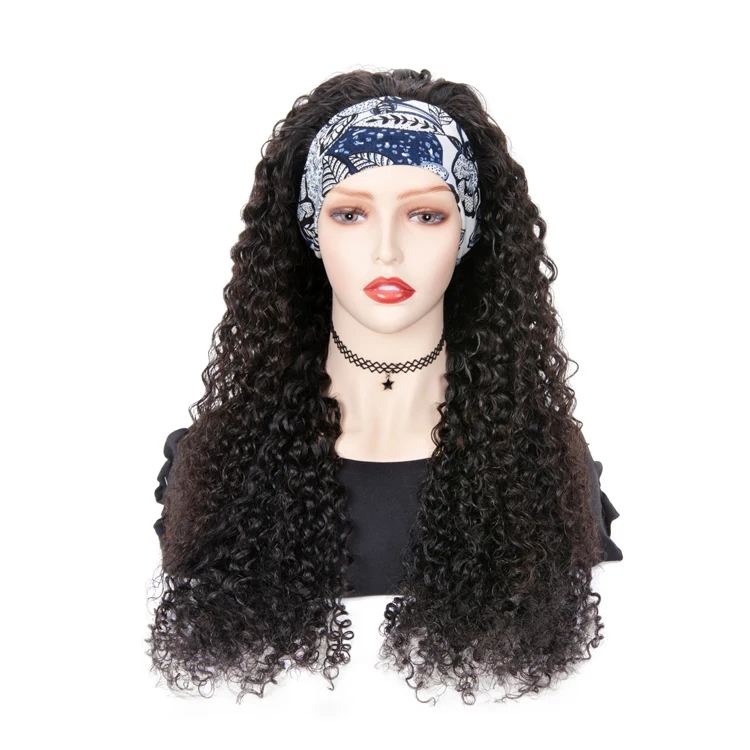 
Brazilian Human Hair Curly Headband Wigs For Black Women All Texture available 
