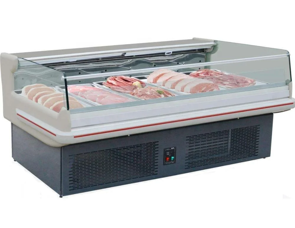 supermarket fresh meat refrigerator, meat display chiller, counter top commercial refrigerator