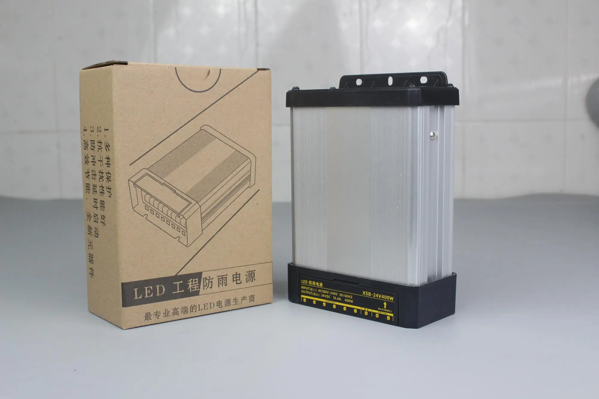 Hot Sell China Factory 5 12 24V 60 to 400W Rainproof Power Supply