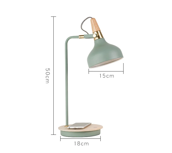 Новая европейская Скандинавская антикварная лампа макарун для дома студентов прикроватная детская металлическая настольная лампа