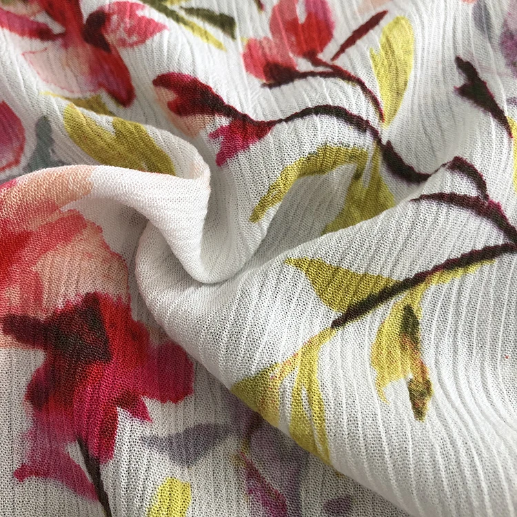 Hot selling woven 100% printed crepe rayon viscose fabric for garment