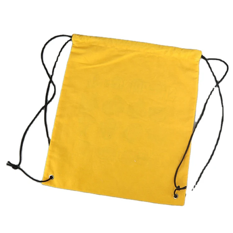 Custom color logo printed big cotton drawstring bags for clothes