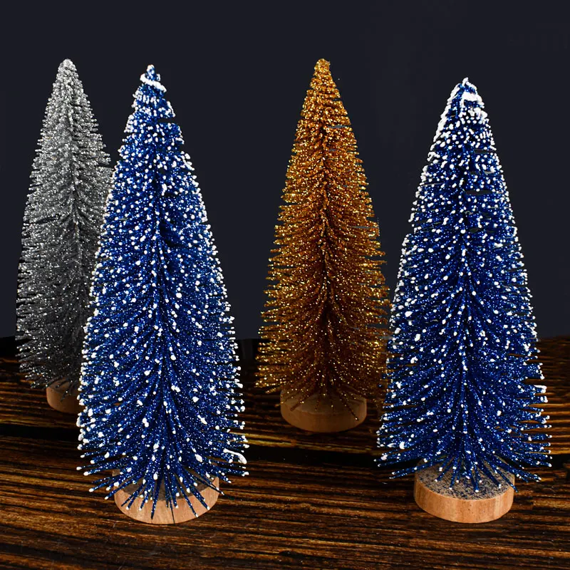 Wholesale Christmas Party Decorations DIY Pine Needle Tree Desk Mini Christmas Tree Decorations