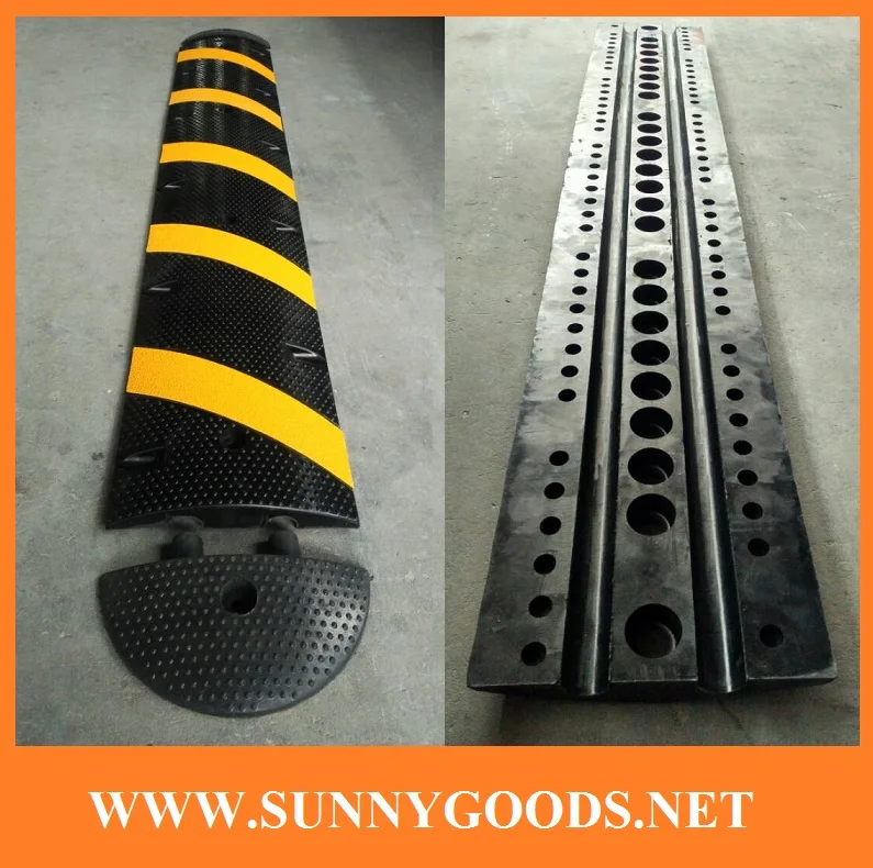 length1830mm rubber speed hump cable ramp sleeping ralentisseur route