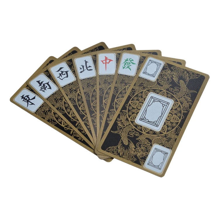 
High Quality PVC Mahjong Pattern Games Playing Cards 