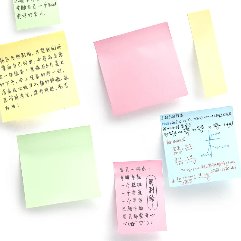 M&G 100-Page Self-Adhesive Note Pads 3*4inches Colorful Stationery Set for School and Office Use Memo Pads