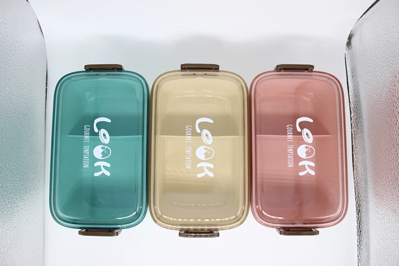 superior quality plastic material 2 compartment bpa free lunch box with compartment