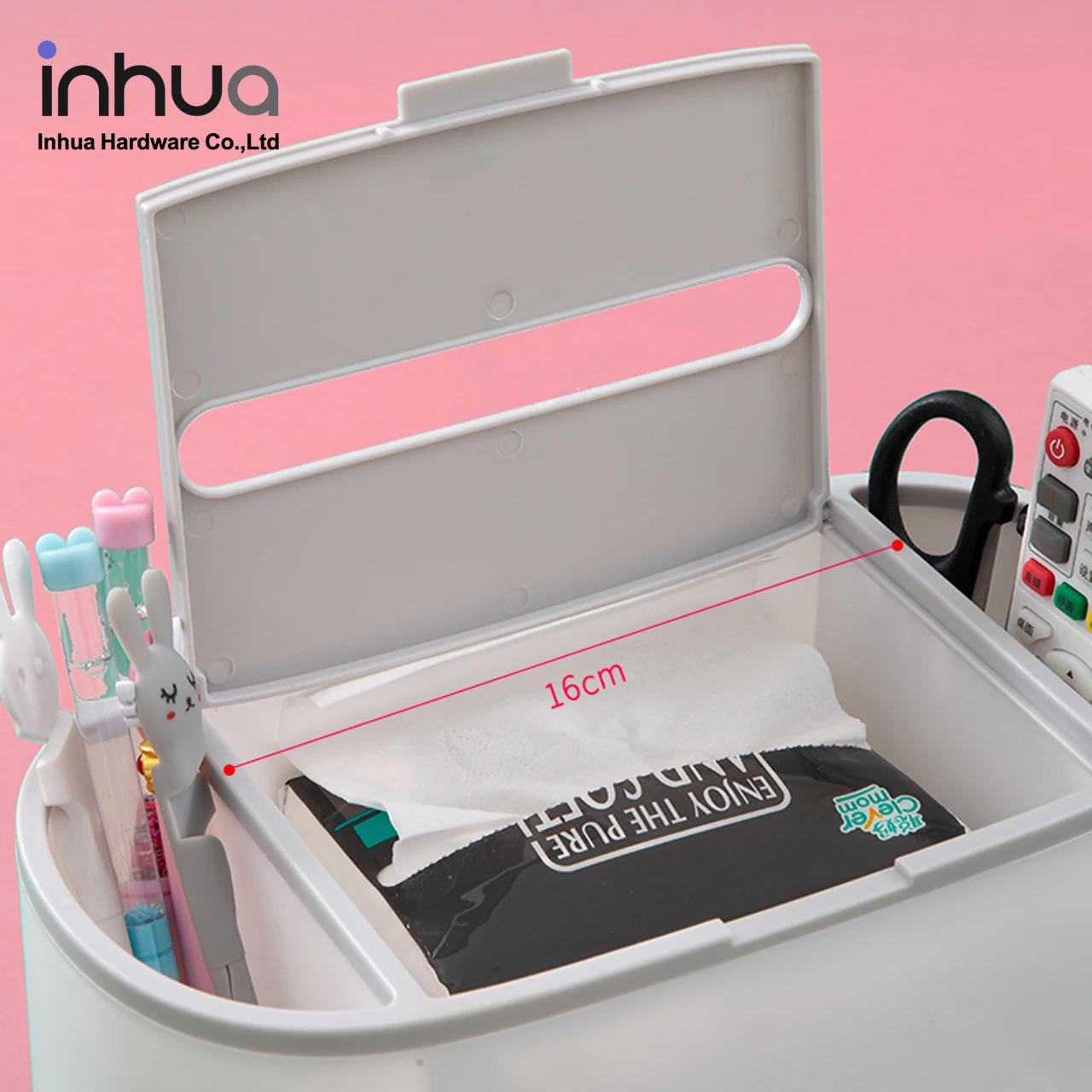 
Factory direct fashion simple storage tissue box household ABS tissue box desktop storage paper towel box 