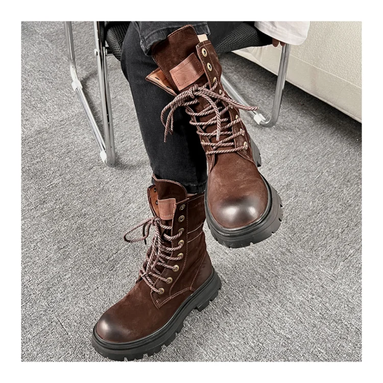 Brand New Winter Boots Women Genuine Leather Ankle Shoes Boots for Women Rubber Geometric High Heels Winter A36 Customized Color
