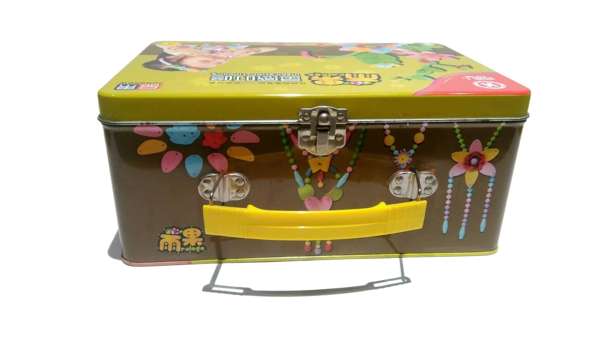 tin box with handle and lock for food packaging tin can