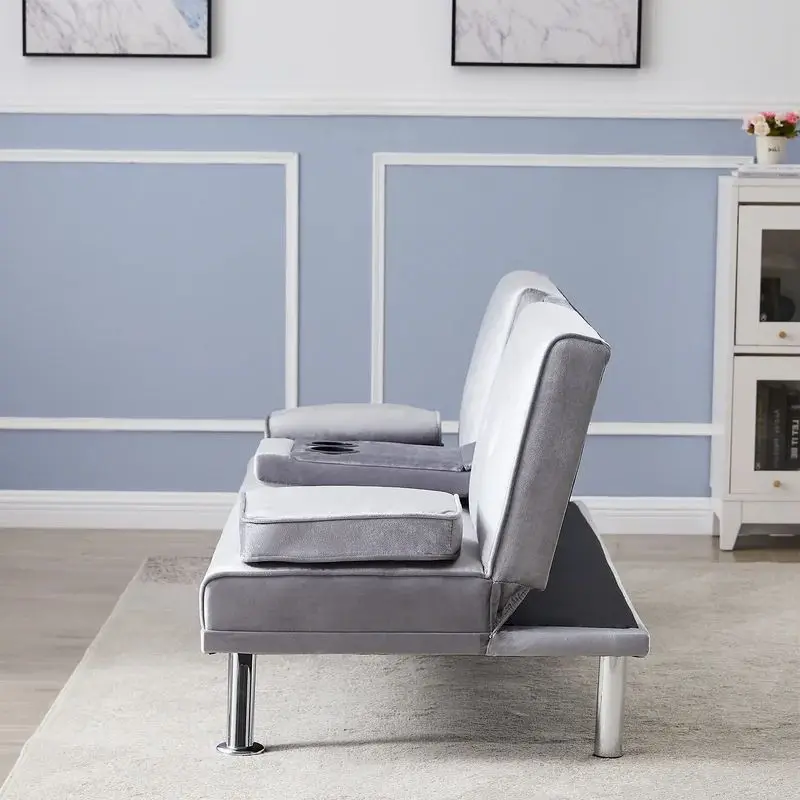 Luxury Corner Sofa Bed Velvet Living Room Sofa Convertible Bed Mulitunctional Folding Sofa Bed Space Saving