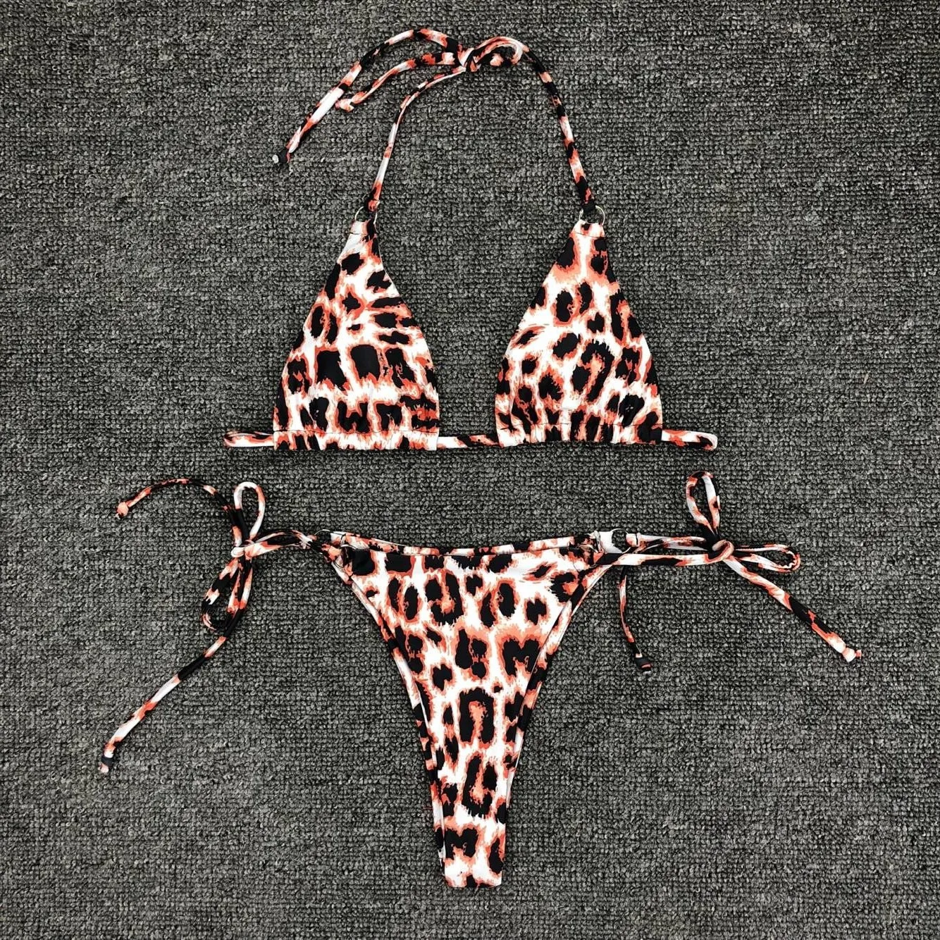Leopard Print Swimwear Sexy Bikini 2 Pieces Swimsuit Hot Sexy Bikini Young Girl Swimwear Thong Bikini Sets Swimsuits Women