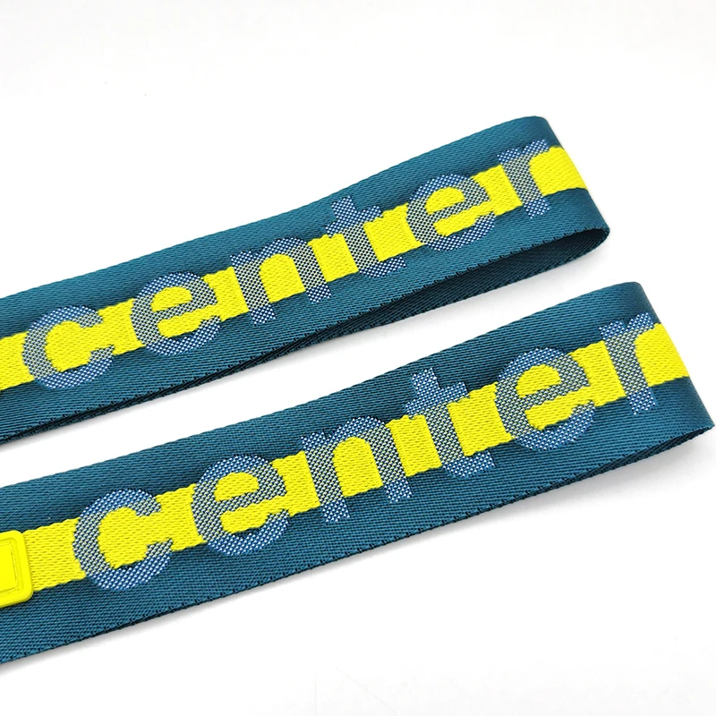 Hot Sales Lulu Short Strap Keychain Custom Jacquard Logo  Nylon Strap with Portable Key Chain For Durable Using