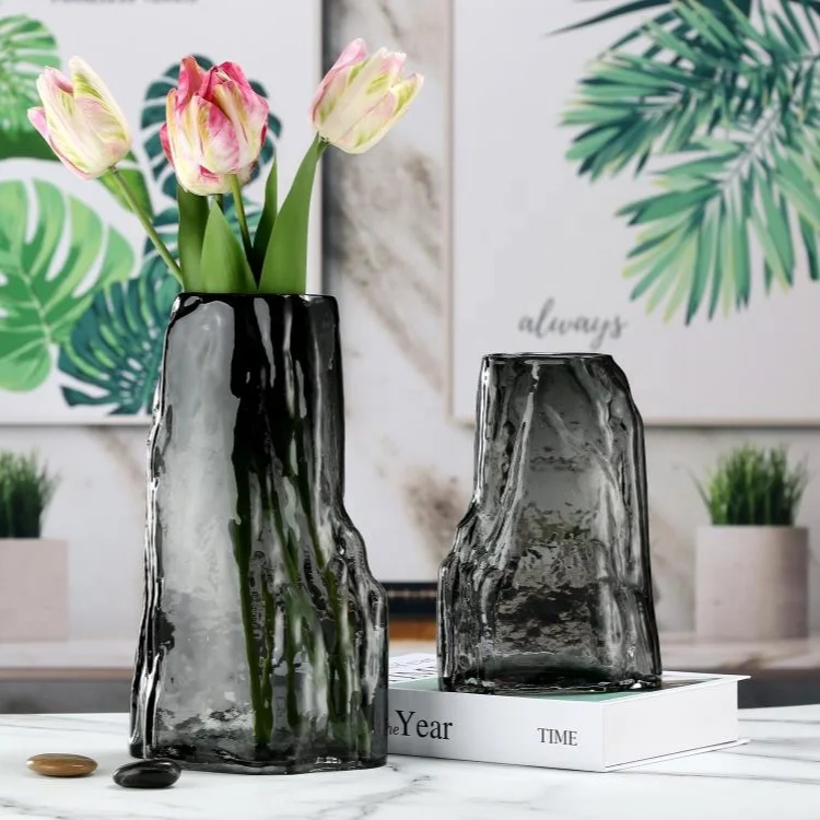 
Крупные Квадратные прозрачные стеклянные вазы 22 см для домашнего декора 