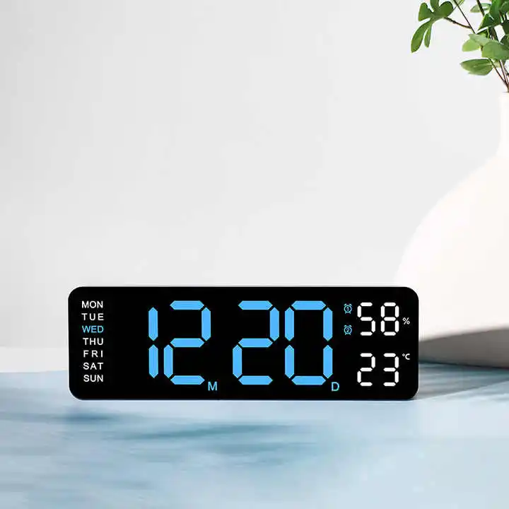 5503 Multifunctional Led Digital Table Clock 2 Set Alarm Date Temperature Week Display Usb-powered Wall Clocks