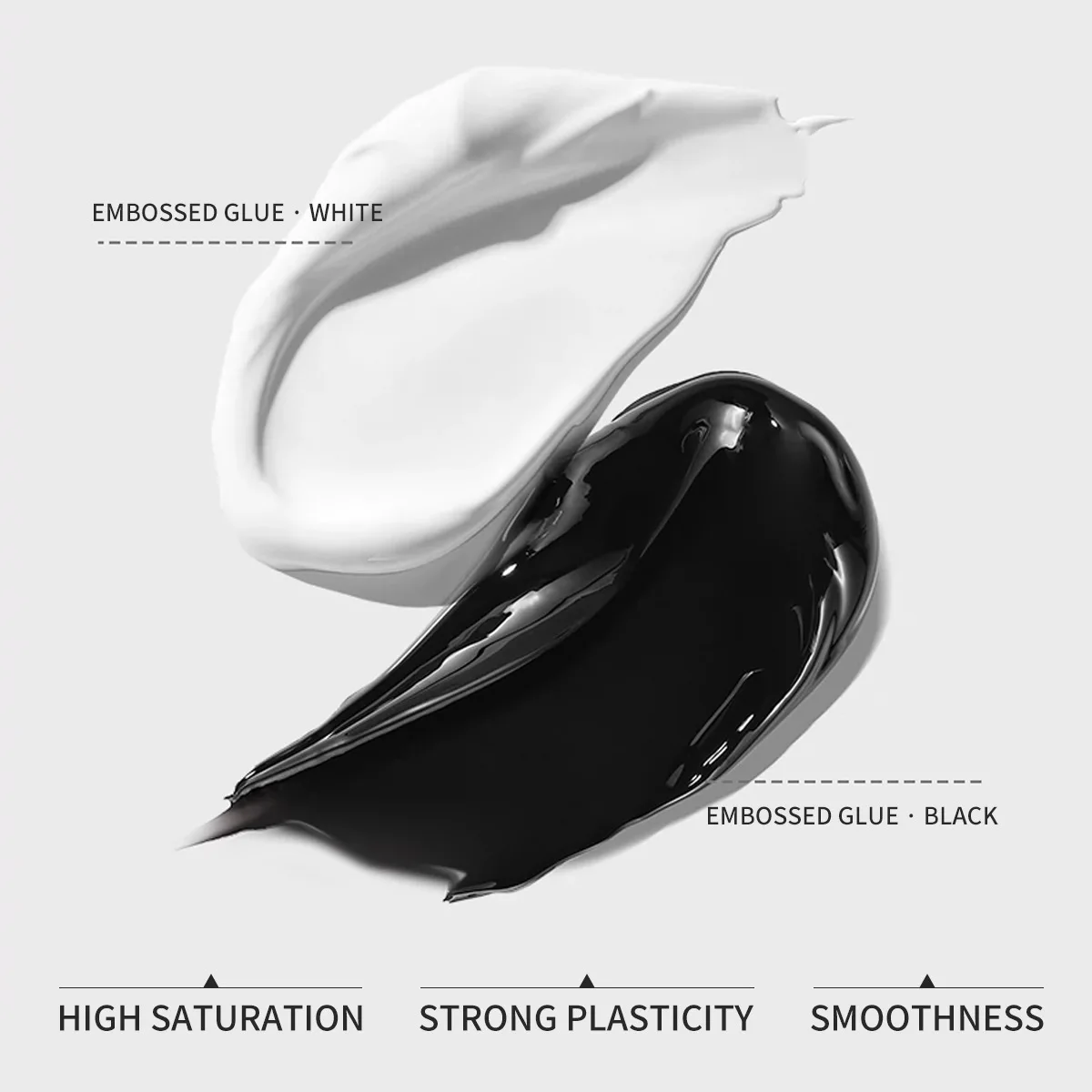 Nail Gel 3D Painted Embossed Black White Color Nail Art Plaster Gypsum Drawing Painting Polish Salon DIY Manicure Tool