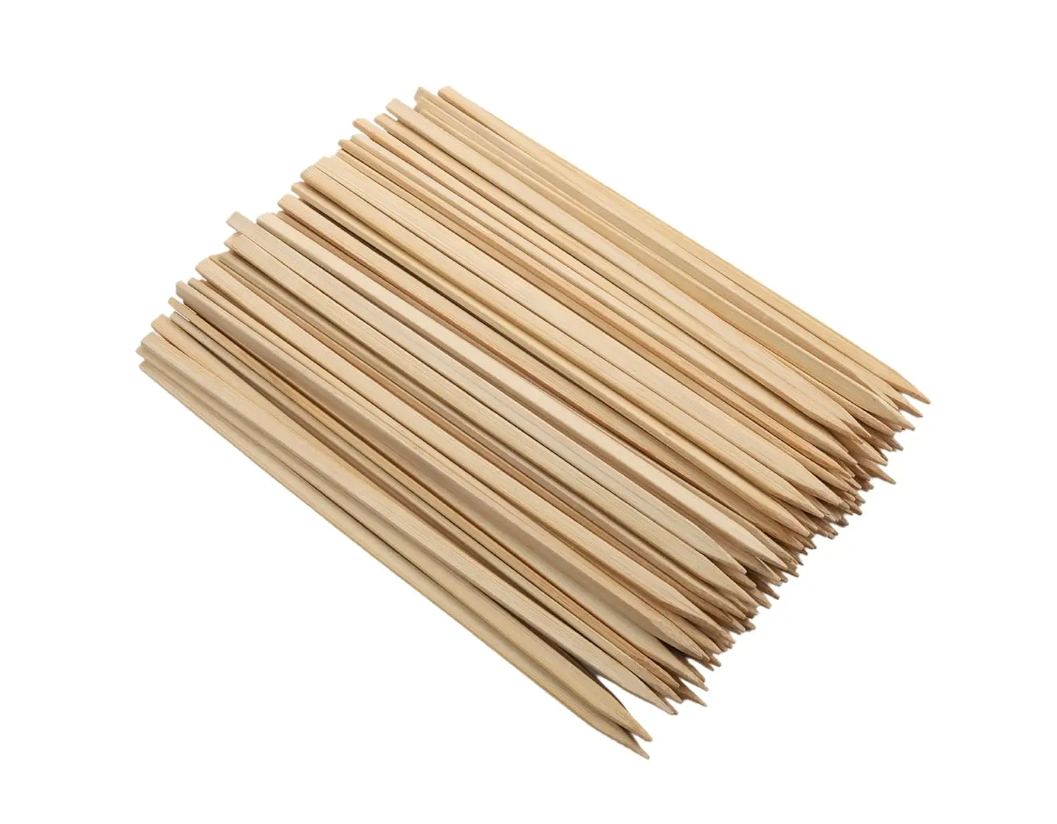 30cm Custom logo flat bamboo skewers sticks Paddle Picks 100PCS for BBQ Fruit Cocktail Kabob