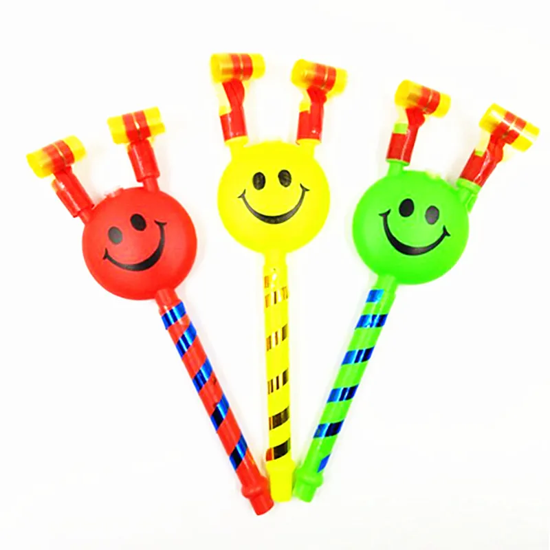Medium Smiley Blowing Dragon Horn Whistle Blowing Big Toy Clown Party Blowing Roll Toy