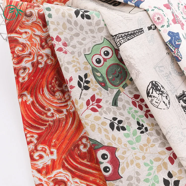 
Keqiao manufacturer pigment printed textiles 100% polyester plain recycle fabric 