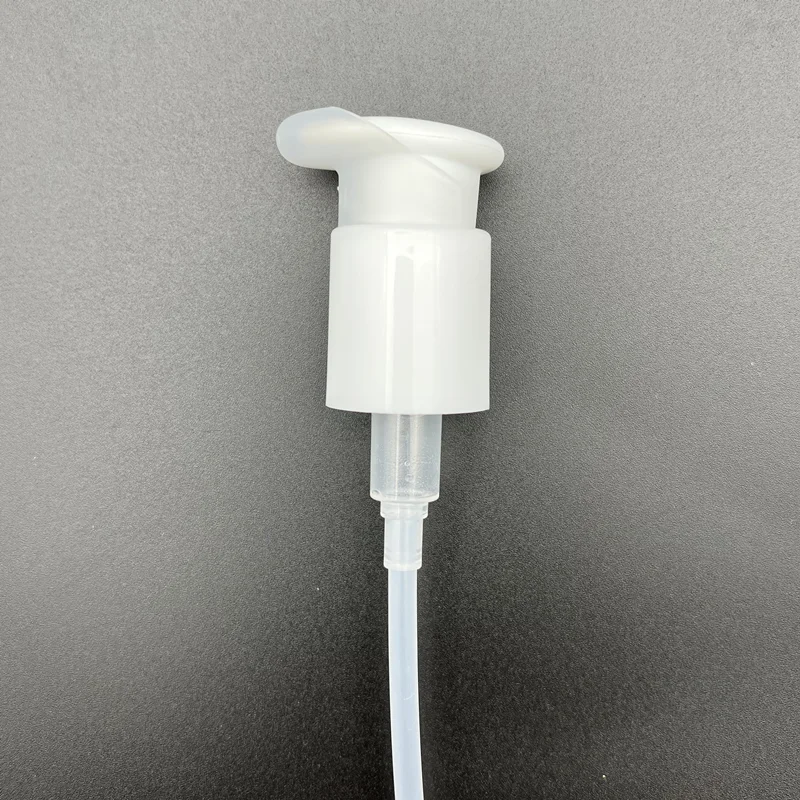 24/410 24mm long nozzle spring outside cosmetic pump serum gel treatment pump dispenser left right lock lotion pump