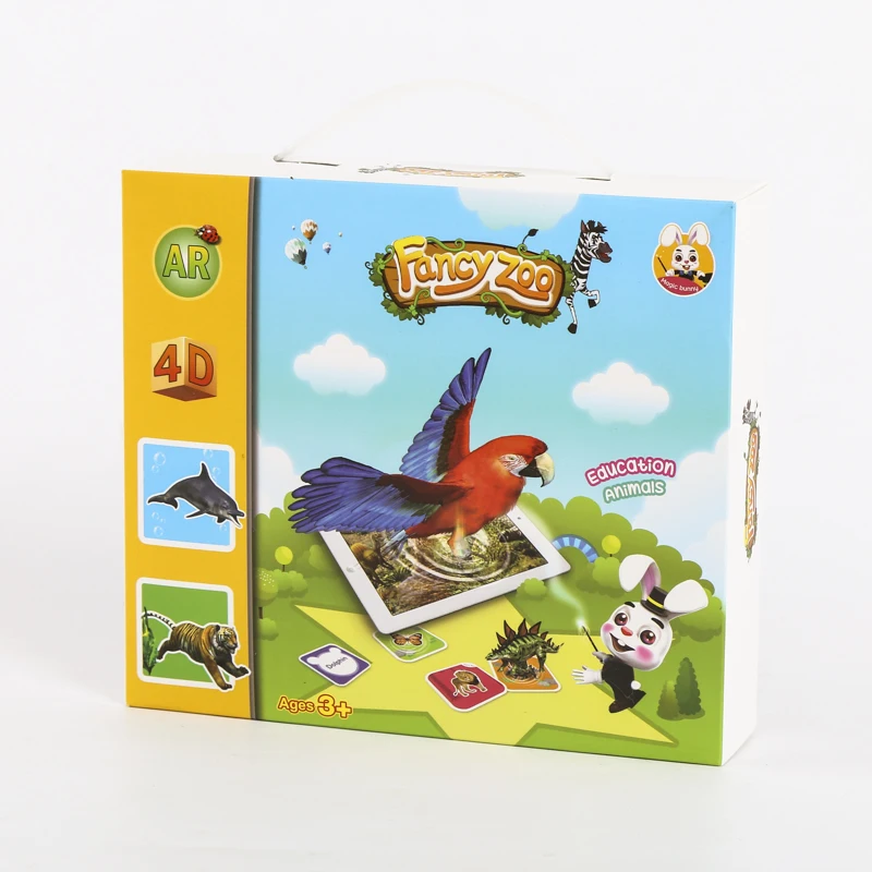 Wholesale Animal Preschool Toys 4D Stationery Products Kids Set Customized Box Packing Card