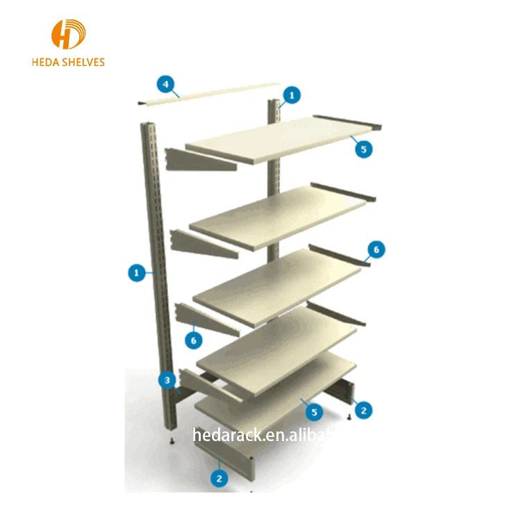 Customized China manufacturer high quality supermarket grocery retail shop display shelving racks