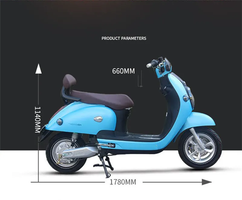 650W 60V 20AH Best Selling  Electric Scooter Motorcycle for Adults