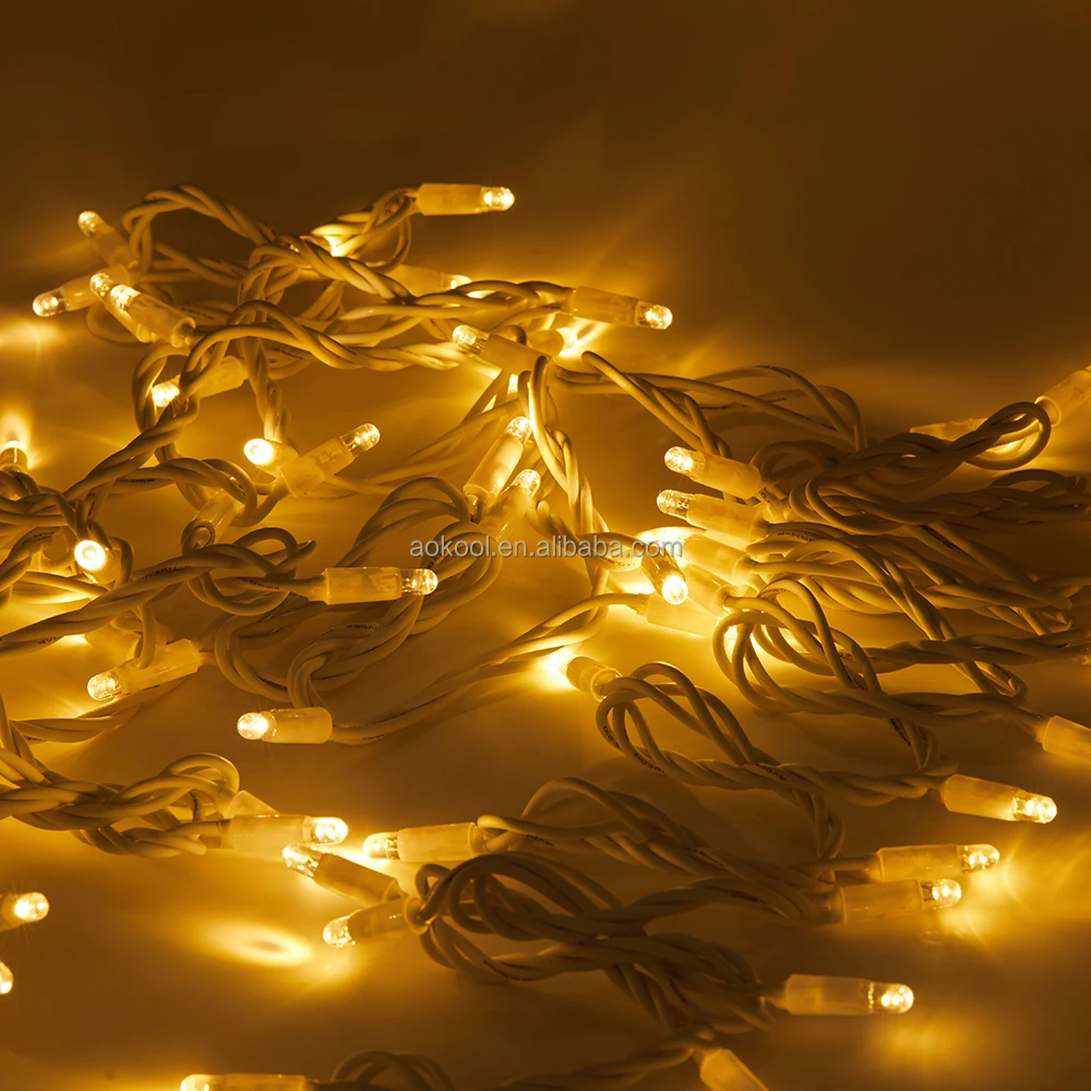 220V 10M 100 White LED Durable Rubber Cable LED Garland light for Outdoor Waterproof