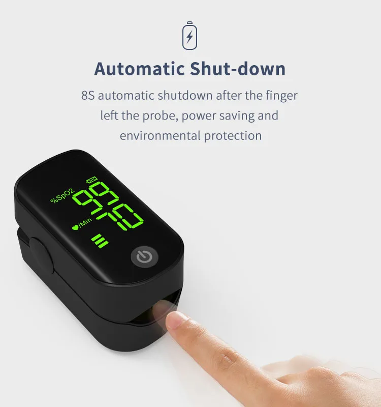 Accurate Good Quality Medical CE FS10F one touch operation digital portable Fingertip Pulse Oximeter