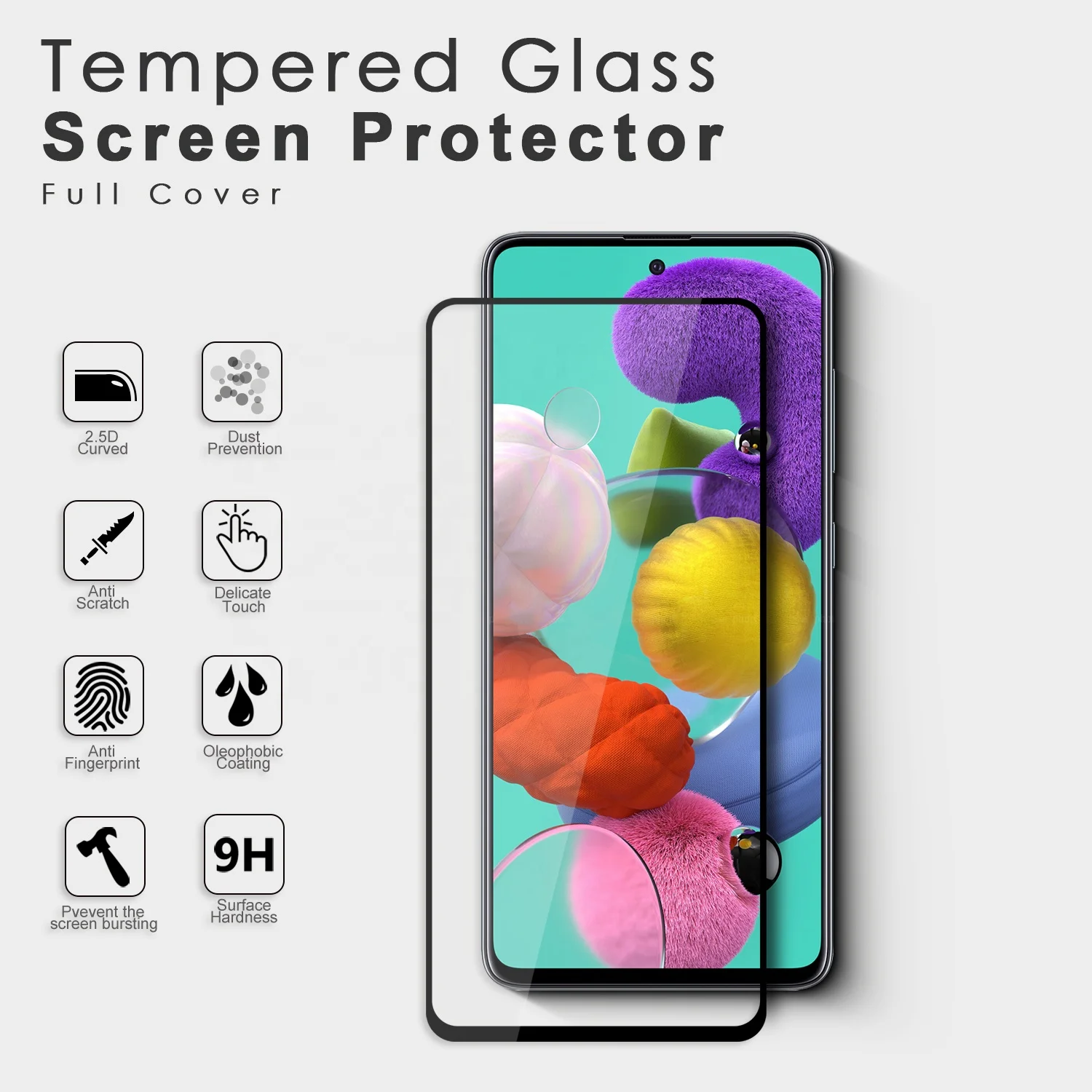  Для Samsung Galaxy A51 без пузырьков 2.5D прозрачное закаленное стекло 9H защита экрана от