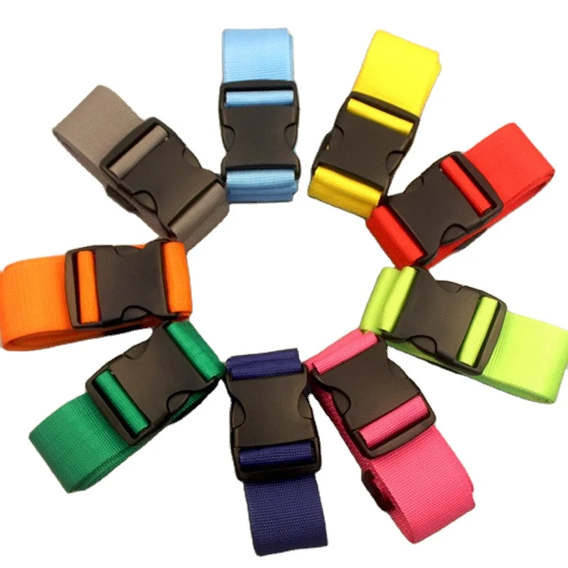 5CM Webbing Travel Accessories Adjustable Bag Luggage Belt Custom logo Heavy Duty  Fabric Luggage Straps