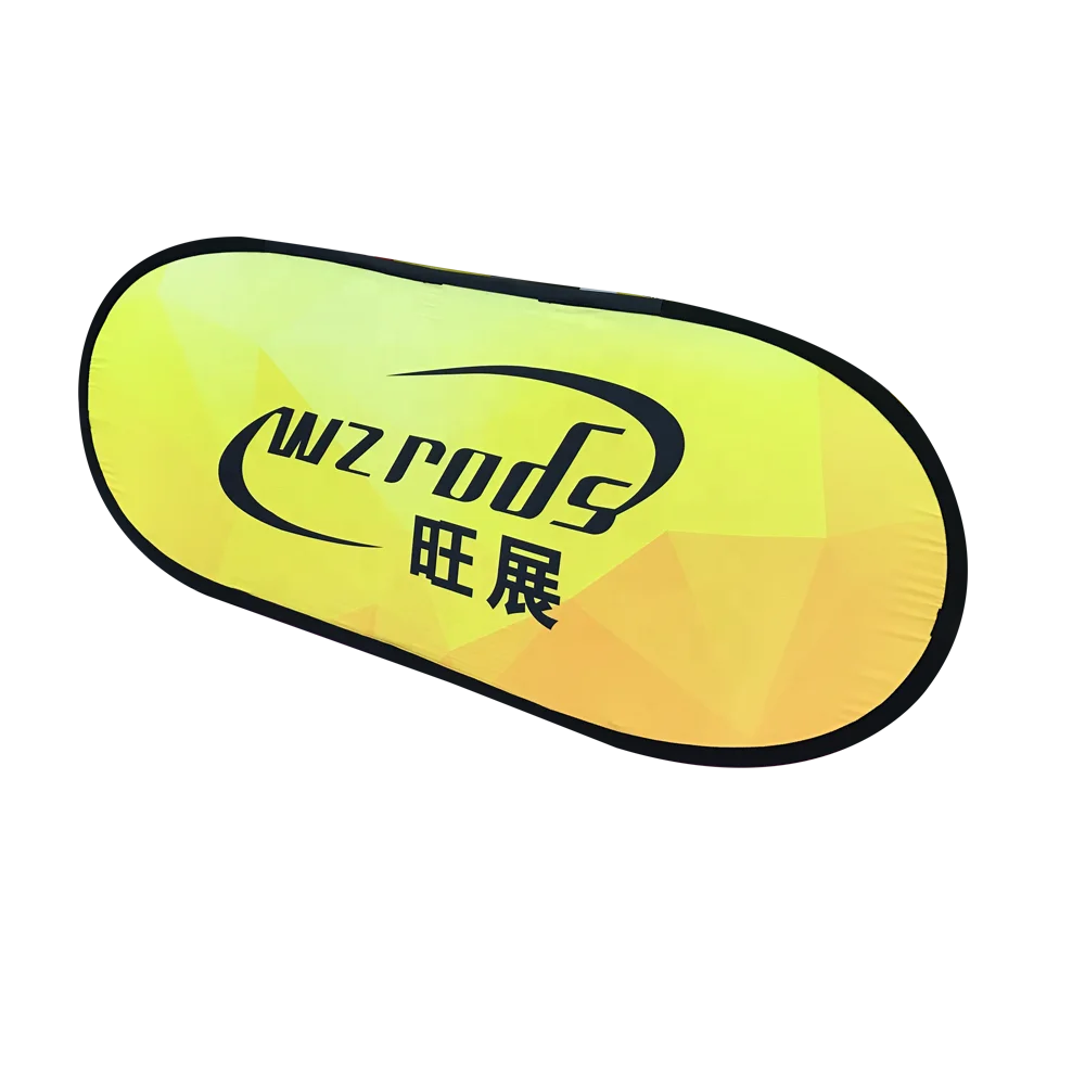 Всплывающие на заказ треугольные рекламные баннер стойки для гольфа с завода