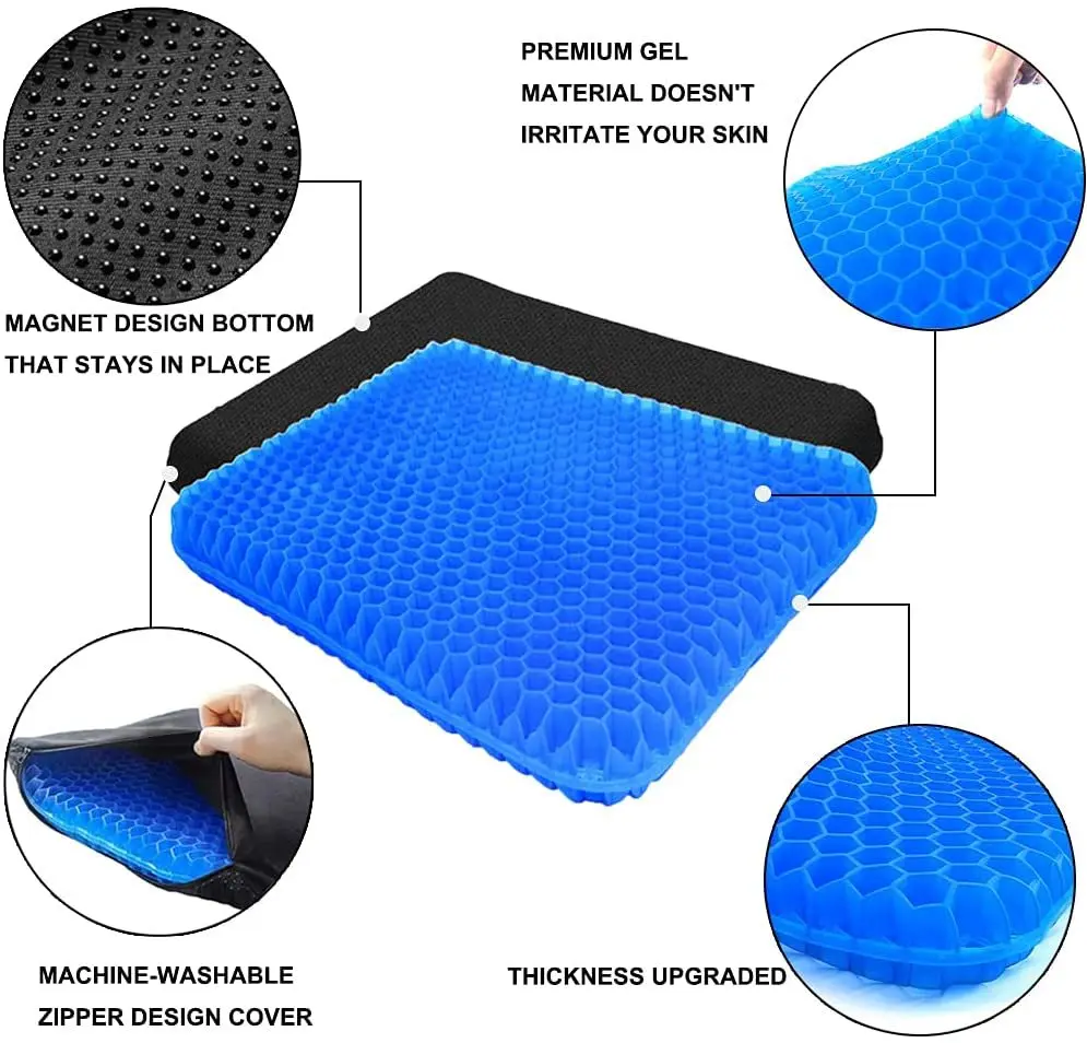 Office Household Hotel Slow Rebound  TPE Seat Cushion Anti-slip  Ergonomic Hip Cushion Cooling  TPE Seat Cushion