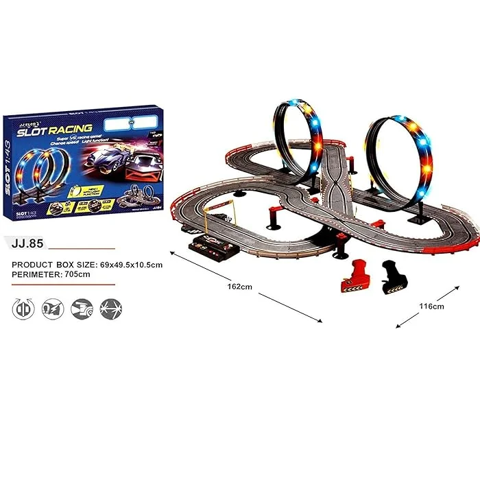 1:43 Scale Big Size Children Speed Challenge Electric Powered racing rail car slot toy track for kids